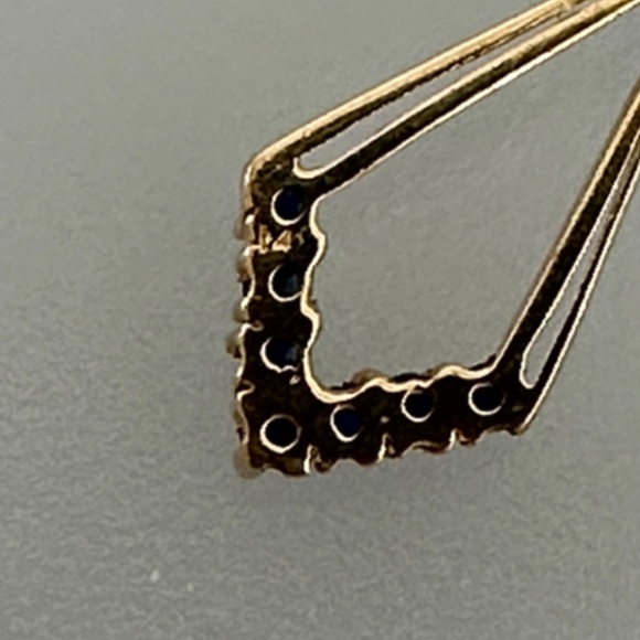 14k real solid gold TOPAZ GEMS Earrings